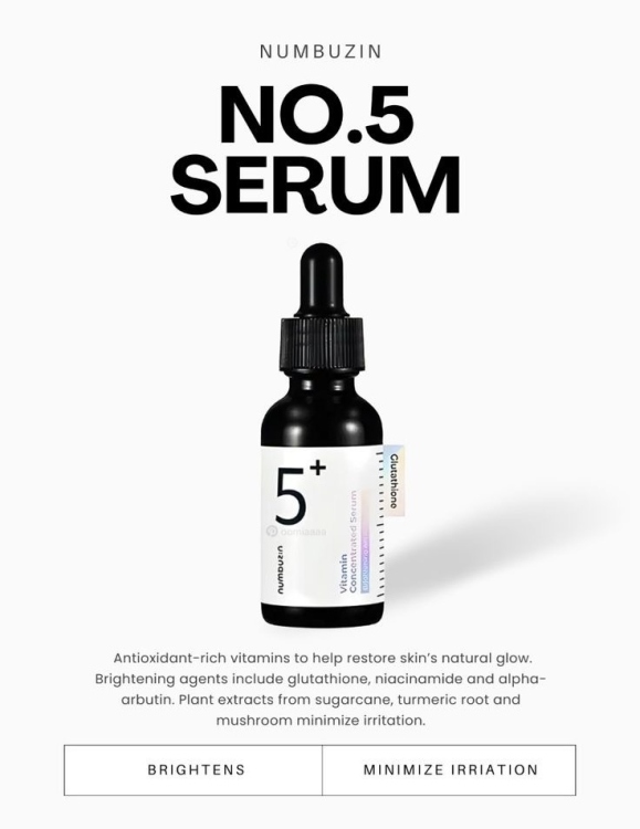 numbuzin - No.5 Vitamin Concentrated Serum 30 ML 