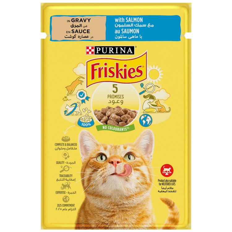 friskies wet food salmon in gravy 85g