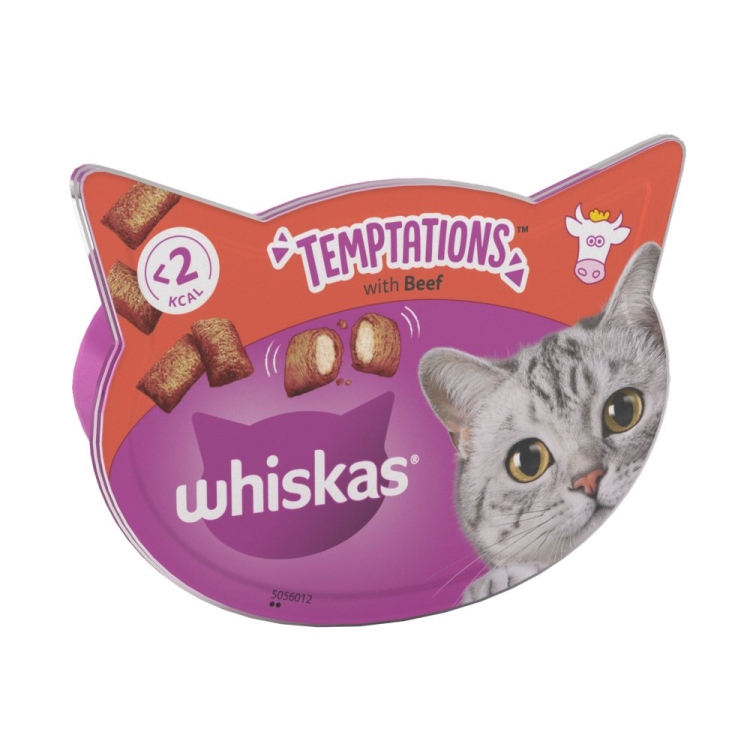 whiskas temptations with beef flavor