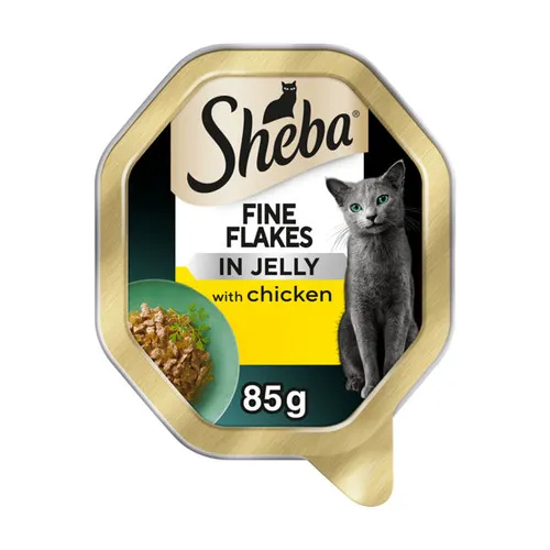 sheba fine flakes in jelly with chicken