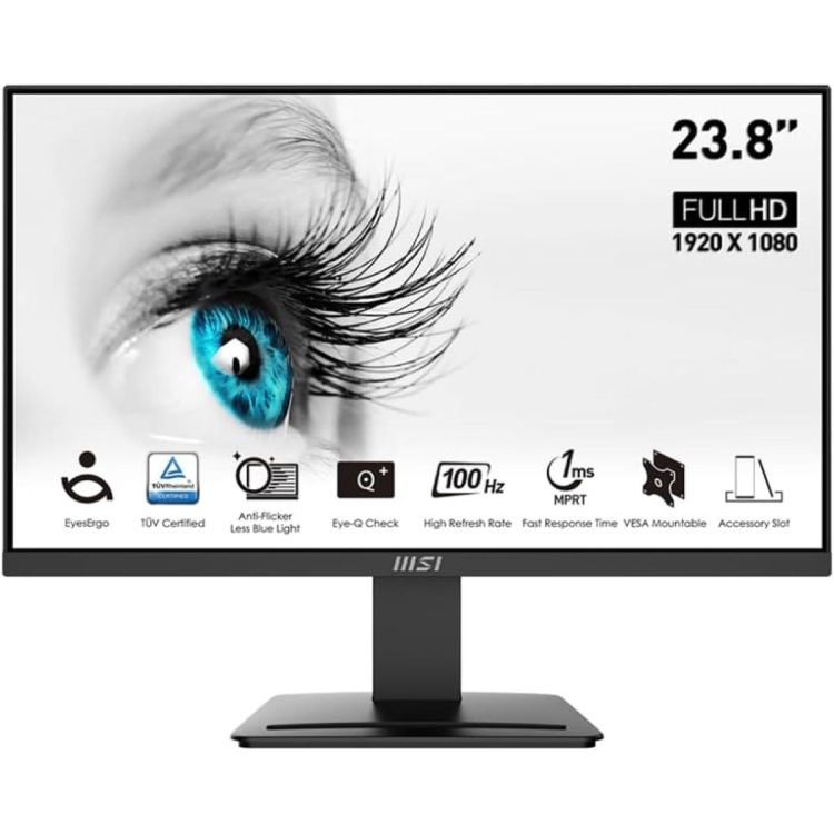 MSI PRO MP2412, 23.8" -  1920 X 1080 (FHD),  100HZ- DP-HDMI