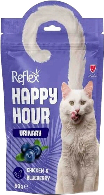 reflex happy hour urinary care with chicken&blueberry flavor