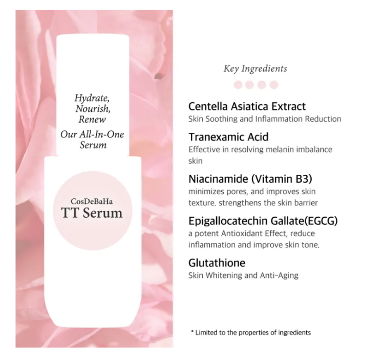 Cos De BAHA, TT Tranexamic Acid Facial Serum