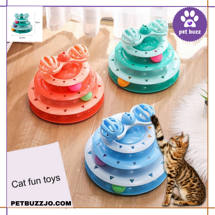 Cat tower toy malti colours and levels 