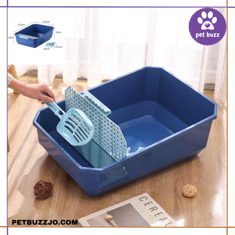 Cat litter box xl with filters and paws steps 