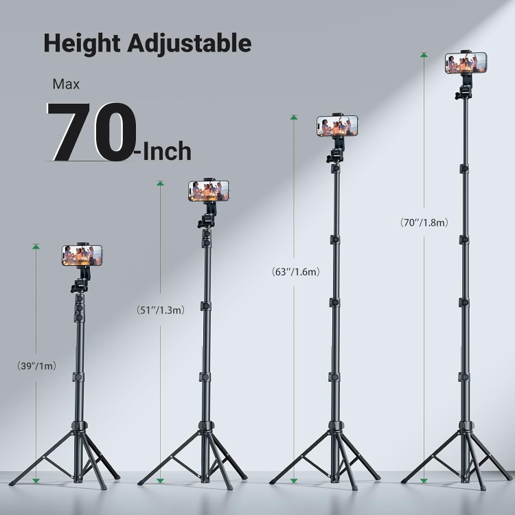 UGREEN LP680 15609 TRIPOD STAND 1.7M  WITH BLUETOOTH REMOTE FOR  SELFIE LIVESTREAM AND OTHERS