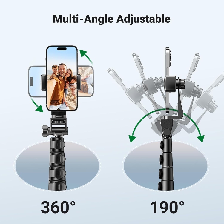 UGREEN LP680 15609 TRIPOD STAND 1.7M  WITH BLUETOOTH REMOTE FOR  SELFIE LIVESTREAM AND OTHERS