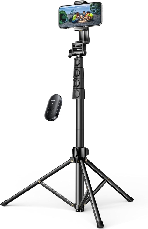 UGREEN LP680 15609 TRIPOD STAND 1.7M  WITH BLUETOOTH REMOTE FOR  SELFIE LIVESTREAM AND OTHERS