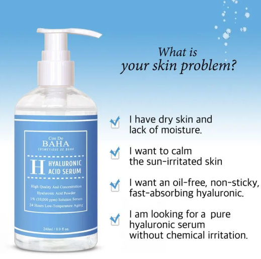 Cos De BAHA, H Hyaluronic Acid Serum Jumbo