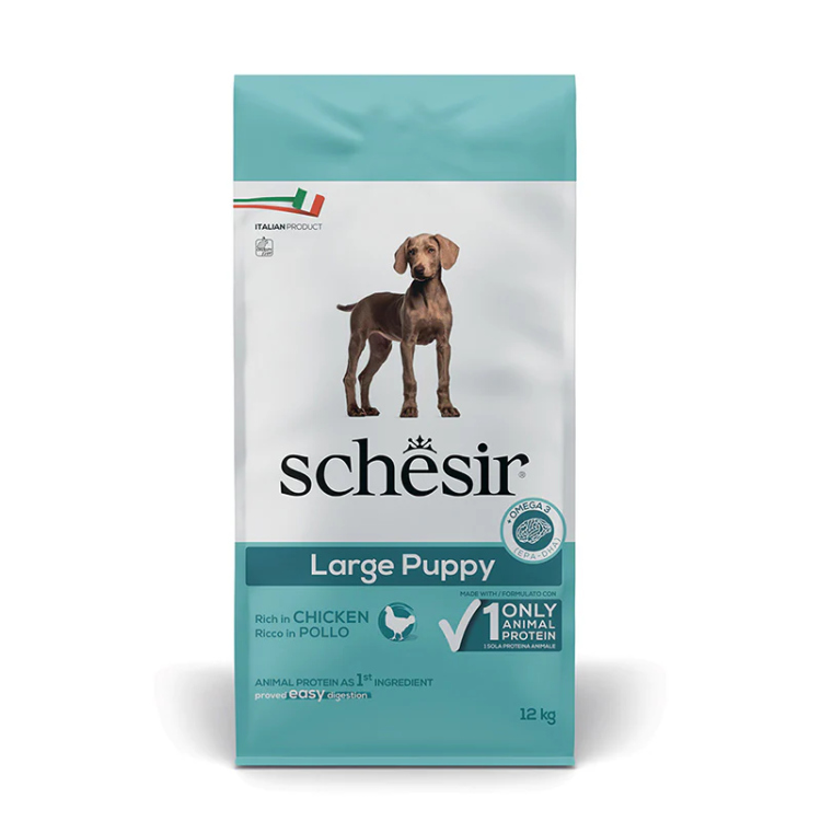 Schesir large puppy dry food in chicken flavor 