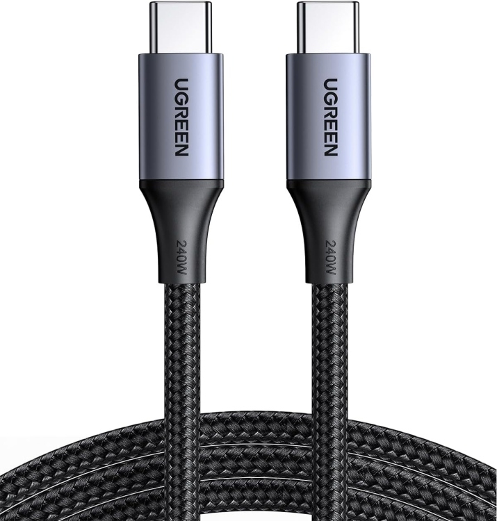 UGREEN US535 90440 TYPE C 2.0 MALE TO TYPE MALE CHARGING DATA CABLE(240W MAX) 2.2M