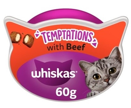 مكافآت whiskas بنكهة اللحم البقري