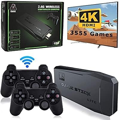 GAME STICK M8 WITH TWO 2.4G WIRELESS GAMEPADS, BLACK