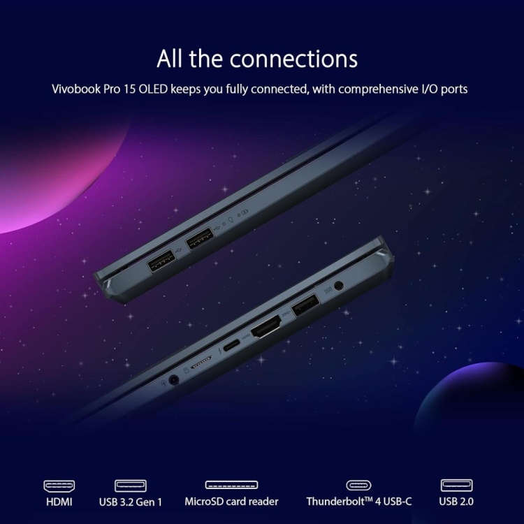 ASUS VIVOBOOK PRO 15-K3500PH-KJ497W, INTEL® CORE™ I7-11370H PROCESSOR NVIDIA® GEFORCE® GTX 1650 MAX Q 4GB GDDR6, 15.6" FHD- WINDOWS 11 HOME