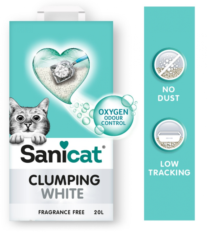 Sanicat Cat Litter Odor Count Lump White Grain 20 L