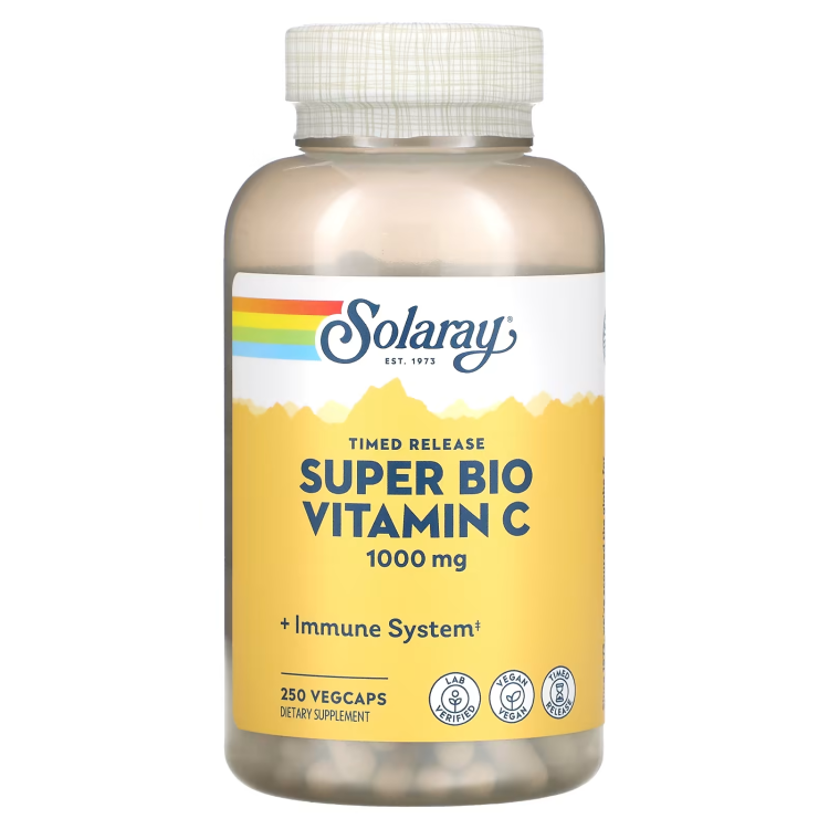 Solaray, Super Bio Vitamin C, Timed Release, 500 mg, 250 VegCaps