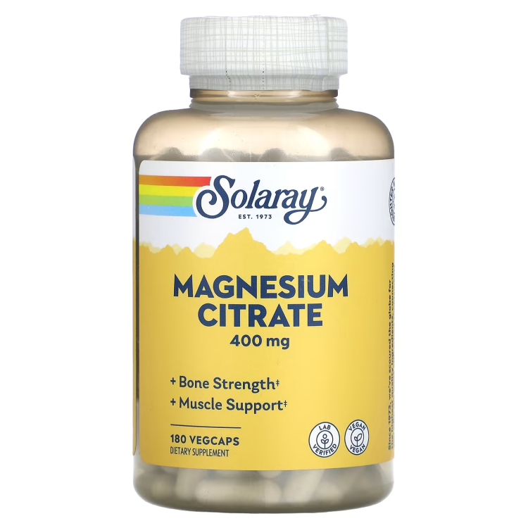 Solaray, Magnesium Citrate, 133 mg, 180 VegCaps