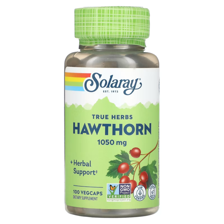 Solaray, True Herbs, Hawthorn, 525 mg, 100 VegCaps