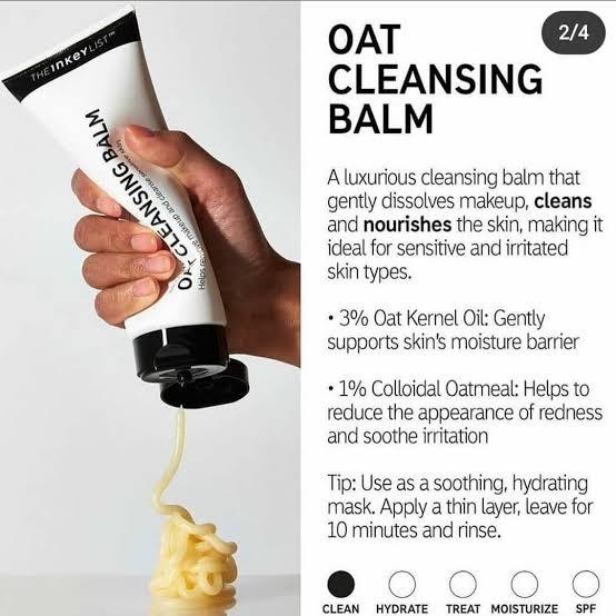 غسول زيتي للبشرة بالشوفان ‏The INKEY List Oat Cleansing Balm 