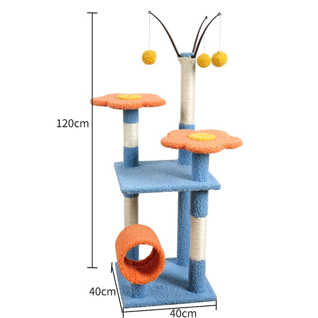 Condo Cat Climbing Tree Cat Column Scratcher Jumping Platform 120cm