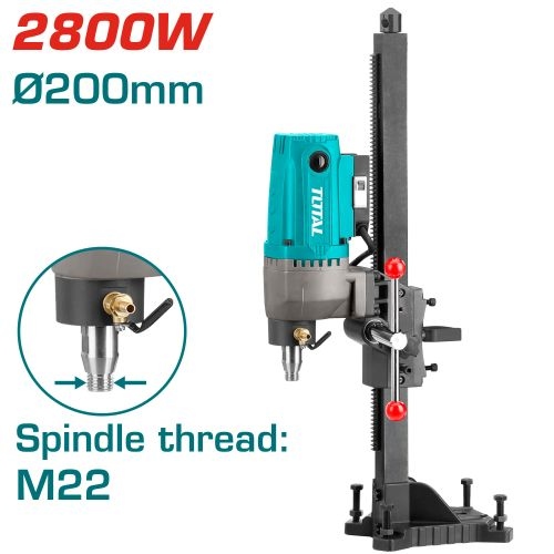Total TDDM28001 Diamond Drilling Machine 2800W درل كور مع قاعدة تثقيب حتى قطر 8 انش 