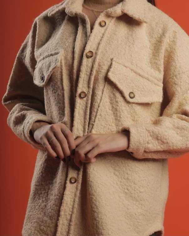 Beige Fur Jacket