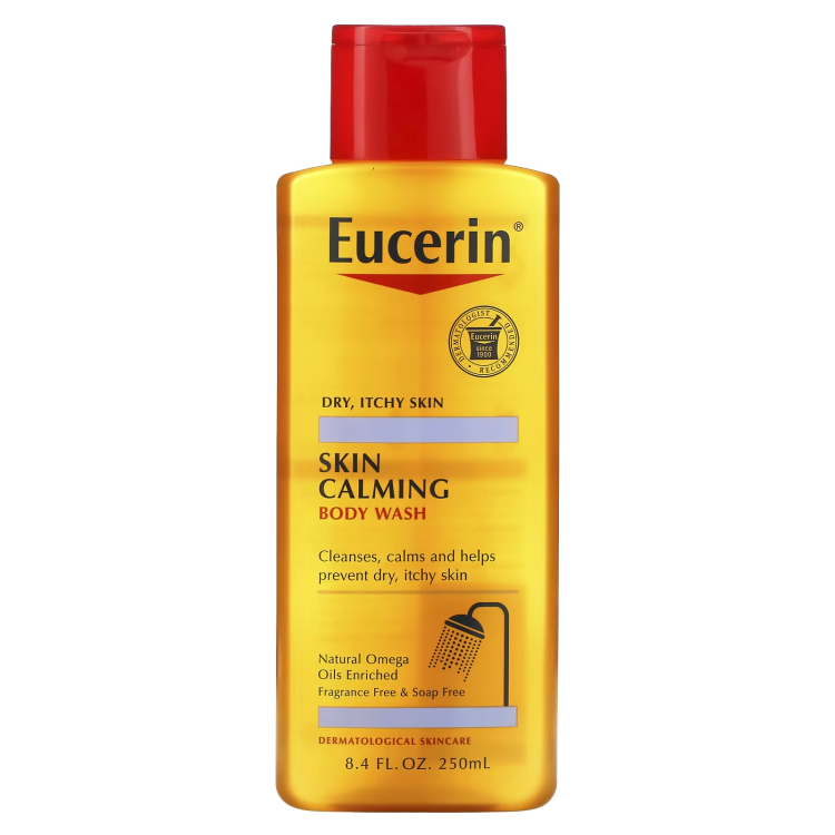 Eucerin, Skin Calming Body Wash, For Dry, Itchy Skin, Fragrance Free, 8.4 fl oz (250 ml)