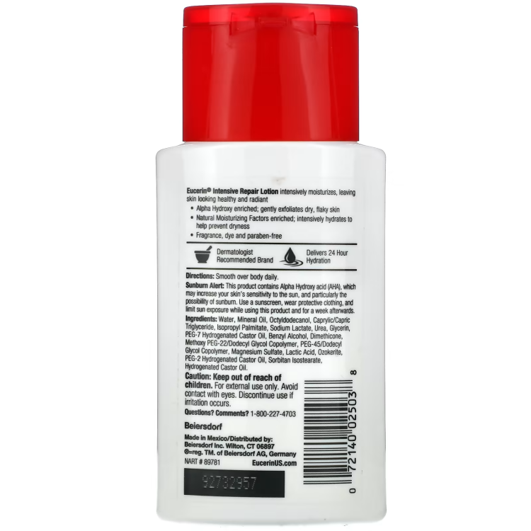  Eucerin, Intensive Repair Lotion, 3 fl oz (89 ml) Eucerin, Intensive Repair Lotion, 3 fl oz (89 ml) Eucerin, Intensive Repair Lotion, 3 fl oz (89 ml)