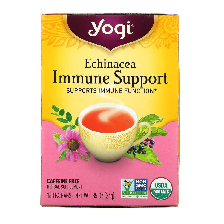 ogi Tea, Echinacea Immune Support, Caffeine Free, 16 Tea Bags, .85 oz (24 g)