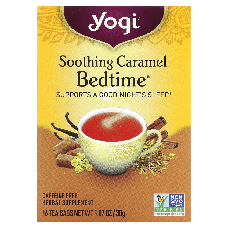 Yogi Tea, Bedtime, Soothing Caramel, Caffeine Free, 16 Tea Bags, 1.07 oz (30 g)