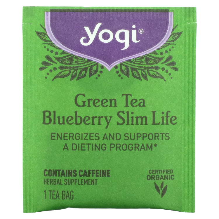 Yogi Tea, Green Tea Blueberry Slim Life, 16 Tea Bags, 1.12 oz (32 g)