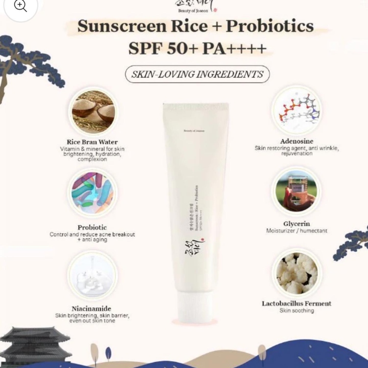 BEAUTY OF JOSEON Relief Sun Rice Probiotics  (SPF50+ PA++++)واقي الشمس الكوري بيوتي اف جويسون