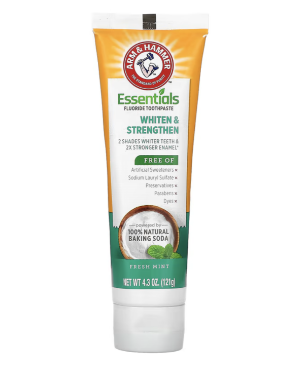 Arm and Hammer  Whiten & Strengthen  Essential Fluoride Toothpaste  Fresh Mint