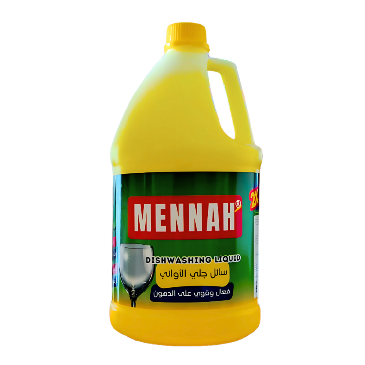 مينه سائل جلي ليمون حجم توفيري 3.8L من ®MENNAH