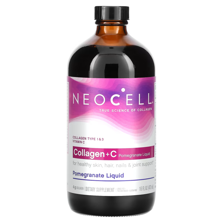 NeoCell, Collagen + C Pomegranate Liquid, 4 g, 16 fl oz (473 ml)