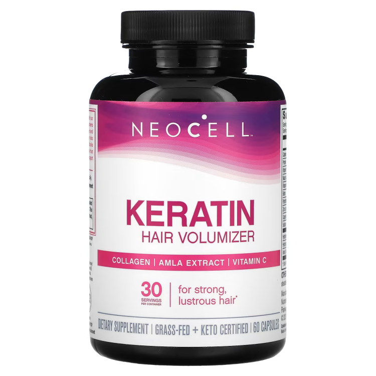 NeoCell, Keratin Hair Volumizer, 60 Capsules