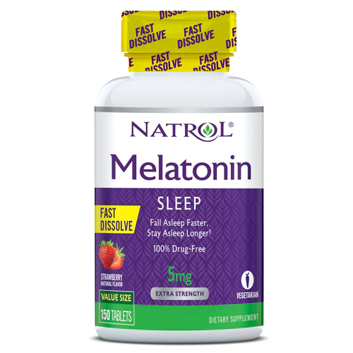 Natrol Melatonin Sleep Fast Dissolve Strawberry 5 mg,150 Tablets