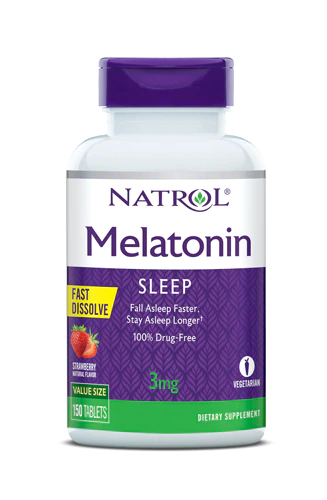 Natrol Melatonin Strawberry  3 mg , 150 Fast-Dissolve Tablets