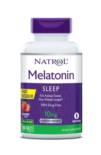 Natrol Melatonin Sleep Tablets Strawberry , 100 Tablets