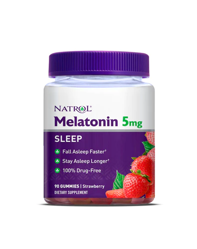 Natrol Gummies Melatonin Strawberry  5 mg , 90 Gummies