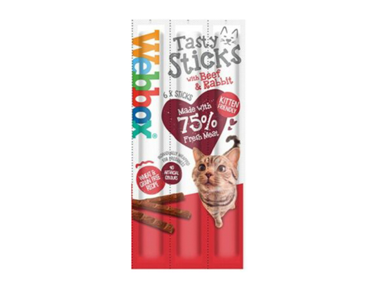 webbox tasty sticks with beef and rabbit