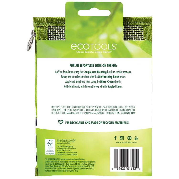 EcoTools, On The Go Style Kit, 4 Piece Set