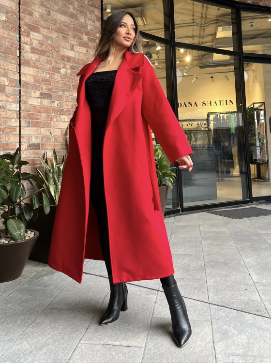 Oversized coat drop shoulder (RED)