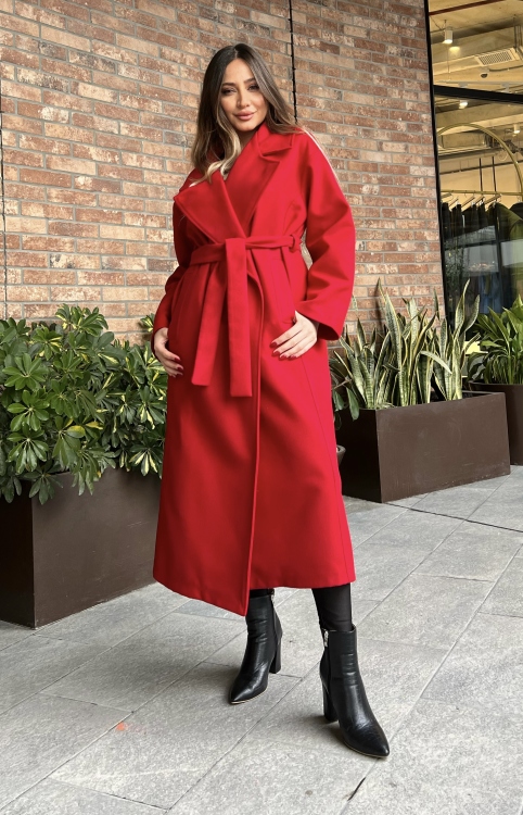 Oversized coat drop shoulder (RED)