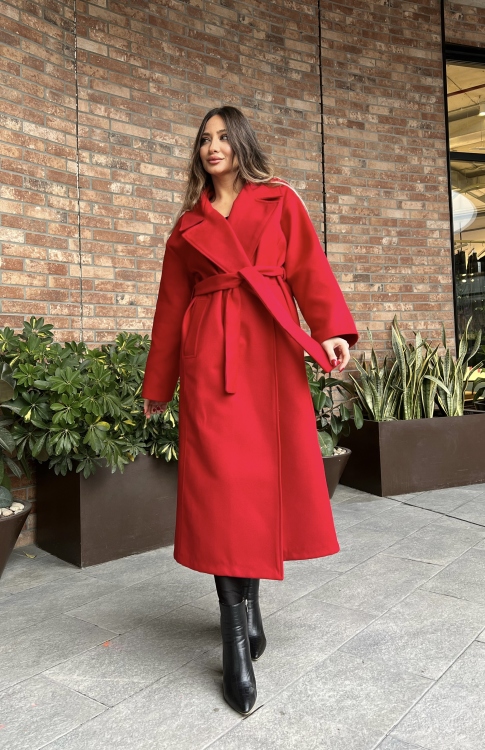 Oversized coat drop shoulder (RED)