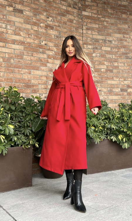 Oversized coat drop shoulder (RED)