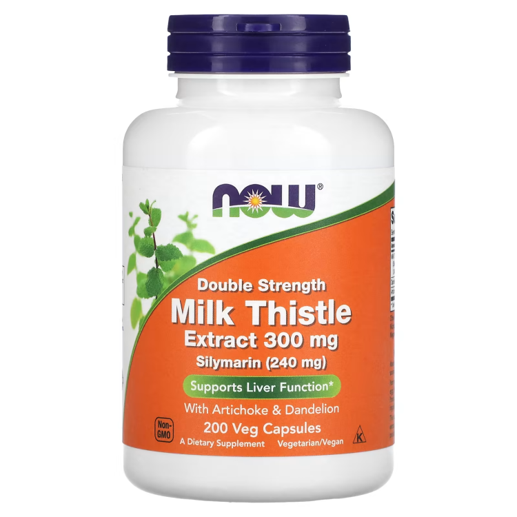 NOW Foods, Milk Thistle Extract, Double Strength , 300 mg, 200 Veg Capsules