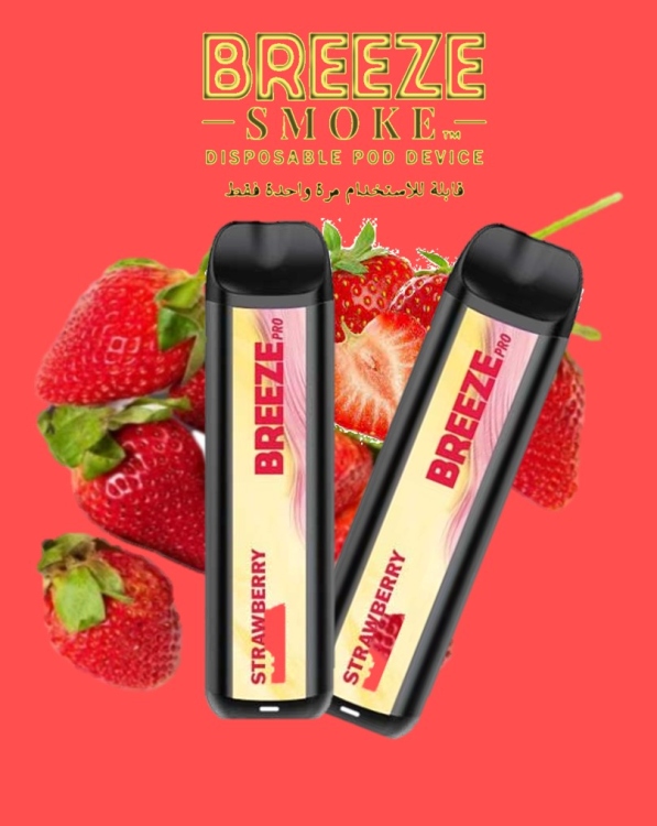 Breeze Pro Strawberry 2000 Puffs Disposable Vape 