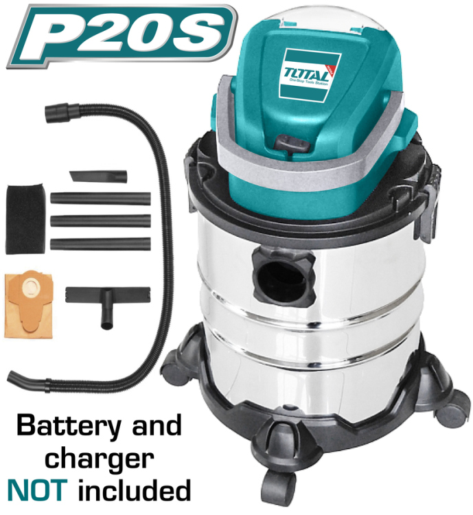 Total TVLI2005E Lithium-Ion  vacuum cleaner مكنسة شحن 20 لتر بدون بطارية وشاحن