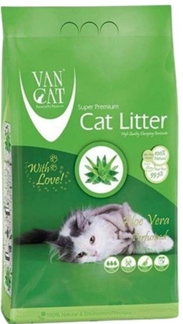 Cat litter Van Cat Super Premium Quality Aloe Vera Bentonite clumping 5 kg